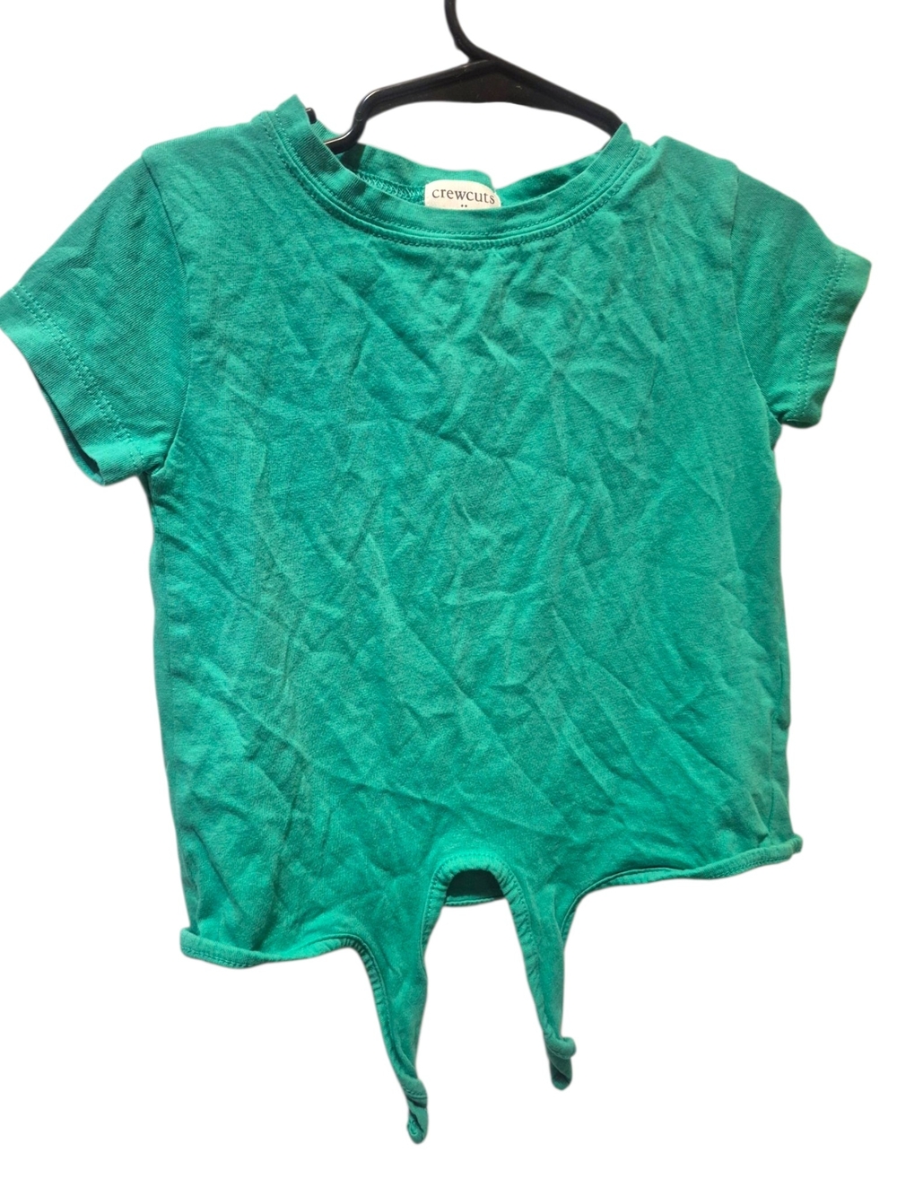 Crewcuts Teal Knot-Hem Short Sleeve Tee